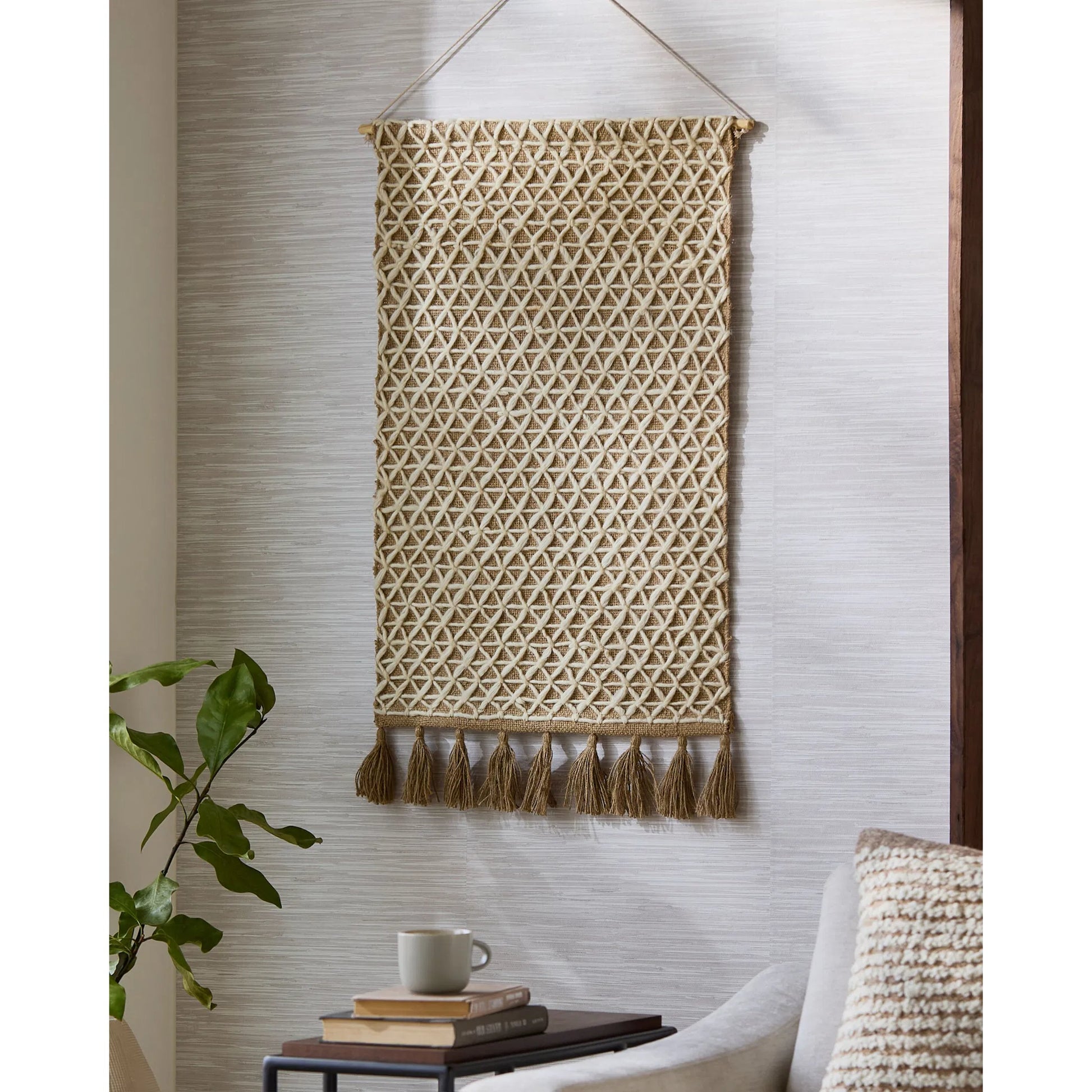 Leeds 541863 Wall Decor by Surya. Made from jute, wool, wood in a rustic style.