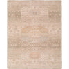 Medium Gray, Ivory, Brown, Off-White, Light Brown / 2'7" x 7'3"