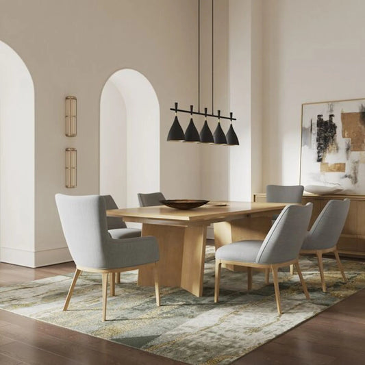 Loft Rectangular Dining Table by A.R.T. Furniture in natural maple. Made from poplar, rubberwood, figured maple veneer in a unique style.