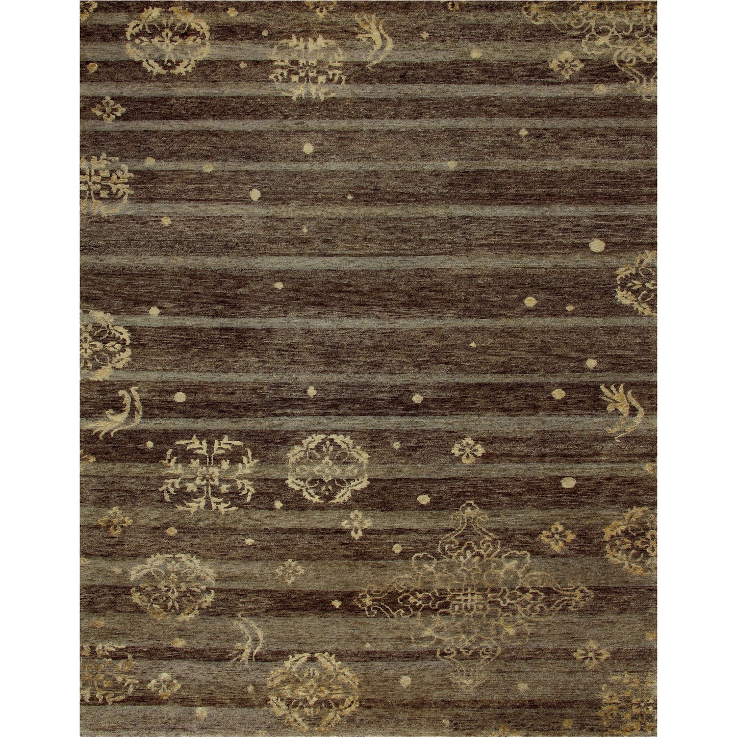 000 SI-2004545,SI-2004546,SI-2004547,SI-2004548 | Primary Silo | Qing Transitional Stripes Rug - 6064F by Feizy. Made from wool, viscose in a unique style.