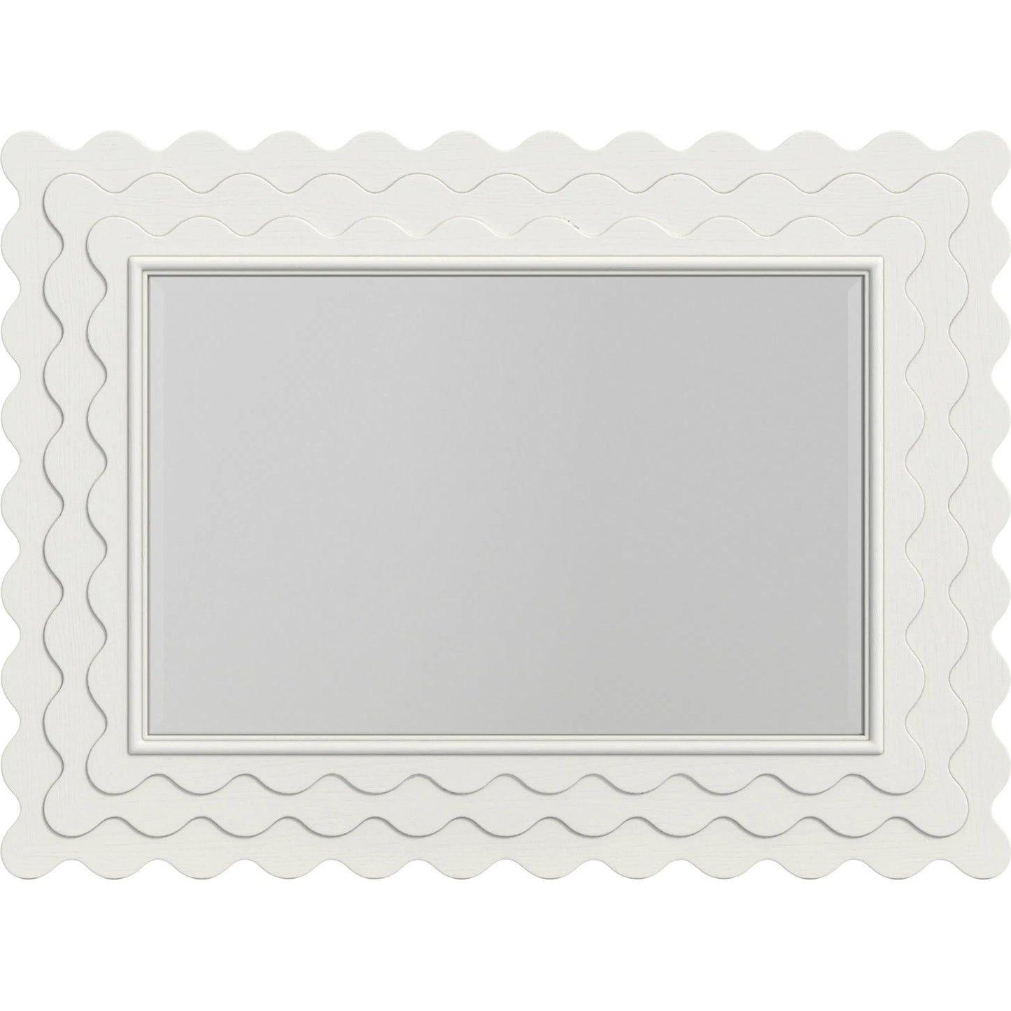 001 SI-2514189 | Primary Silo | Haven Mirror by A.R.T. Furniture in warm white. Made from parawood solids, oak veneer in a transitional style.