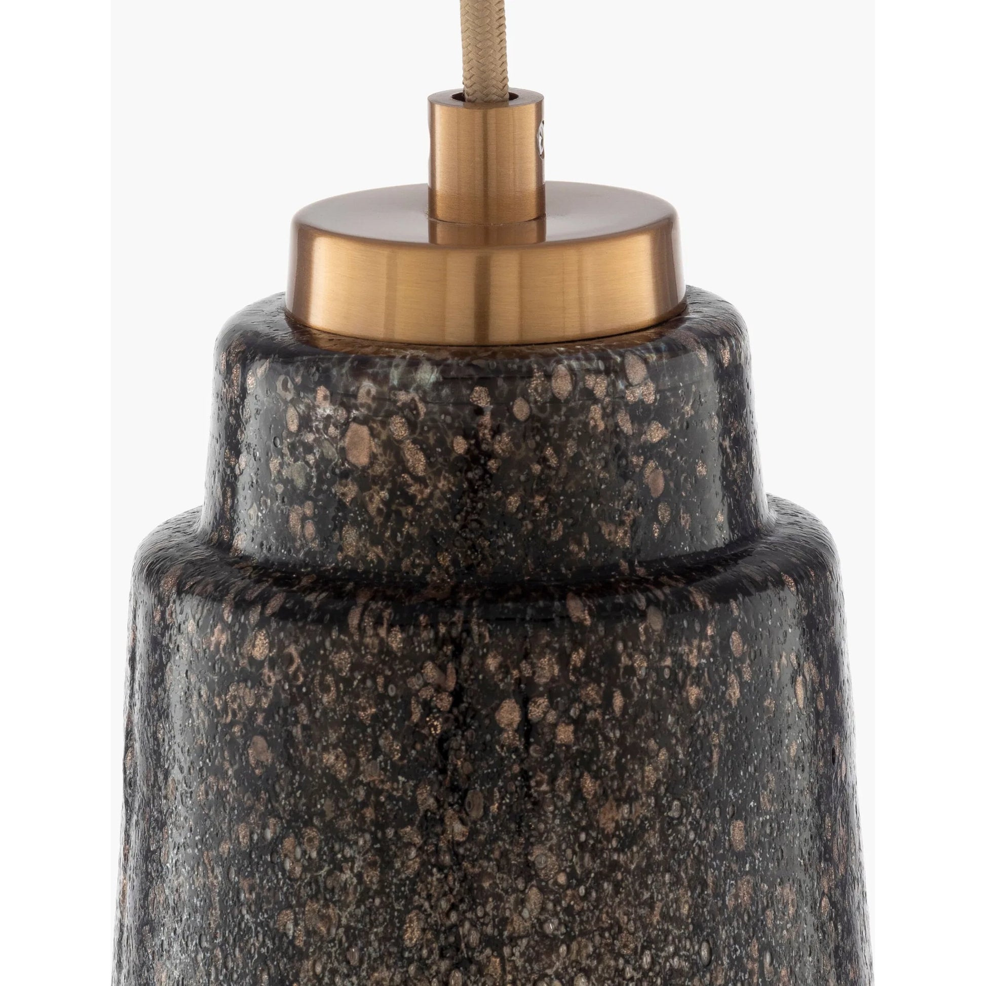Lenadrew Ceiling Light by Surya in beige, charcoal, metallic bronze and navy. Made from glass, metal in a modern style.