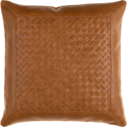 Lawdon Pillow - 33494 by Surya in brown. Made from 100% leather, 100% microsuede in a traditional style.