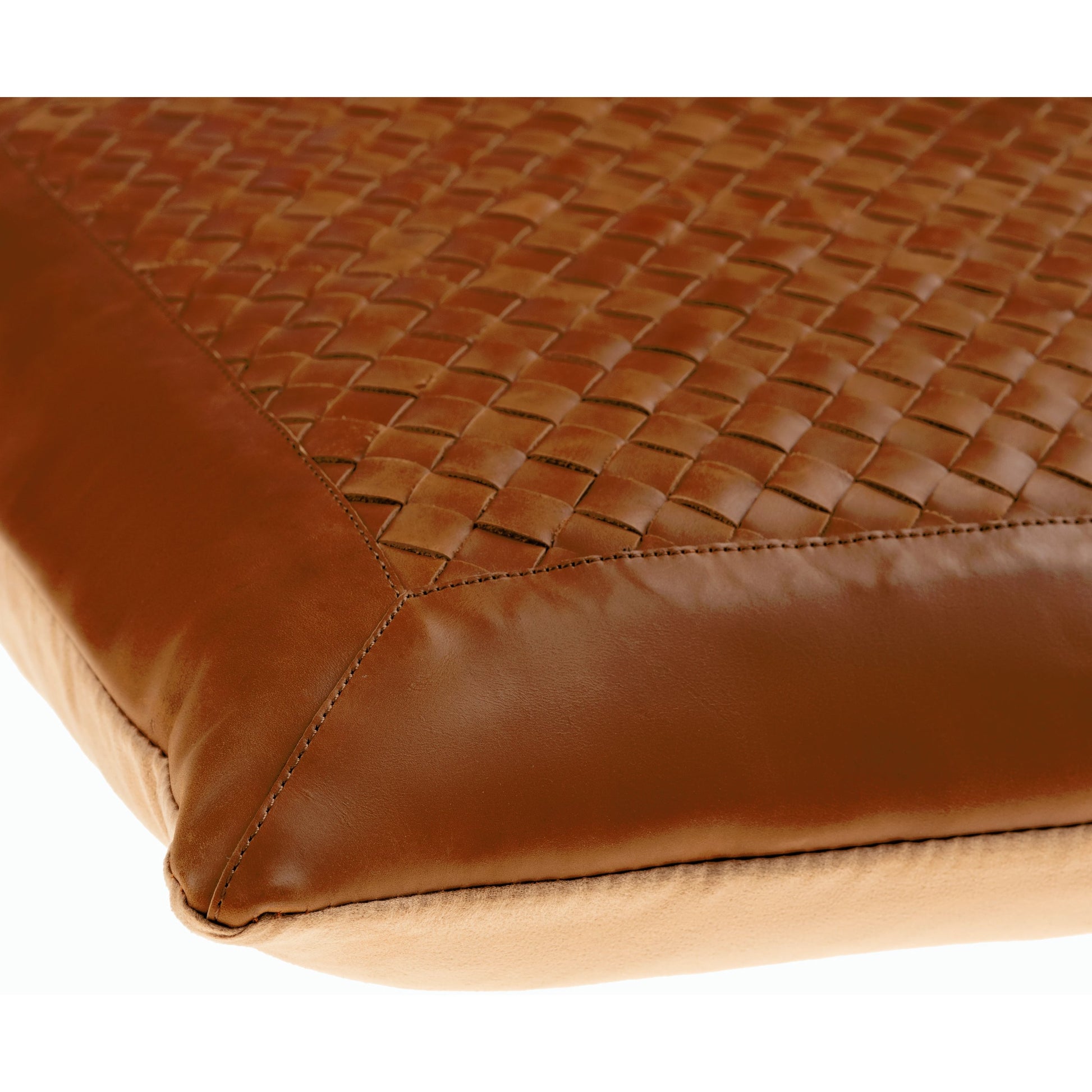 Lawdon Pillow - 33494 by Surya in brown. Made from 100% leather, 100% microsuede in a traditional style.