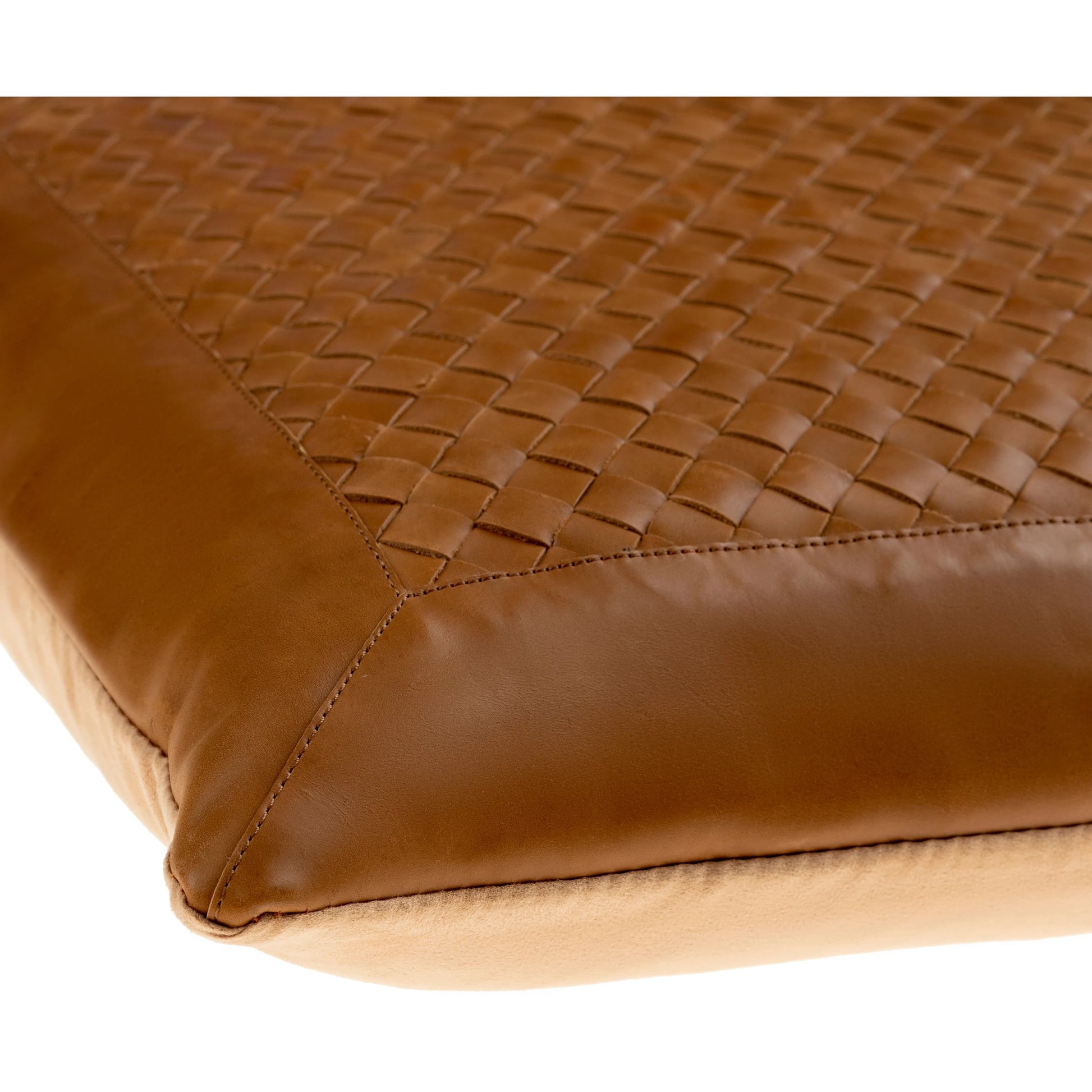 Lawdon Pillow - 33494 by Surya in brown. Made from 100% leather, 100% microsuede in a traditional style.