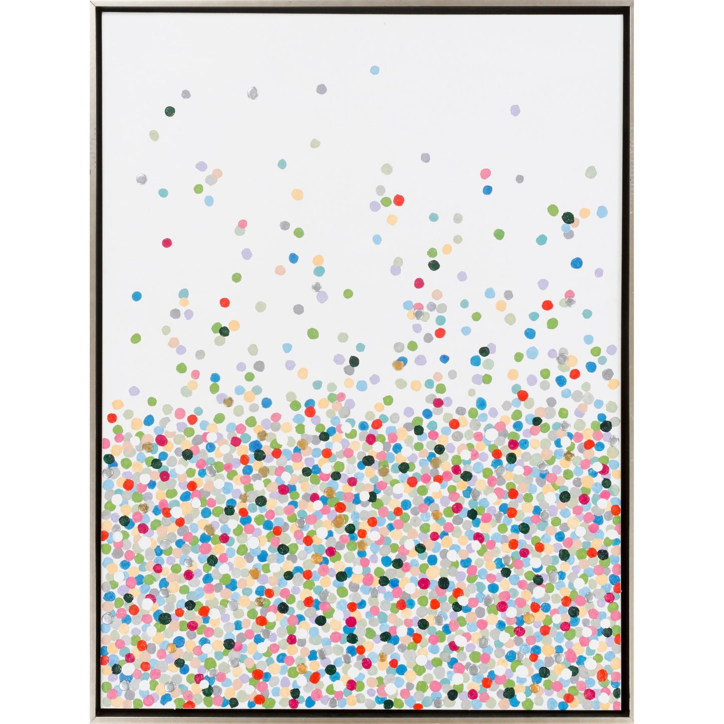 001 O-SURYA-LDY6000-3648 | Primary Silo | Confetti - 16689 by Surya in white and paintedhand painted. Made from polystyrene in a modern style.