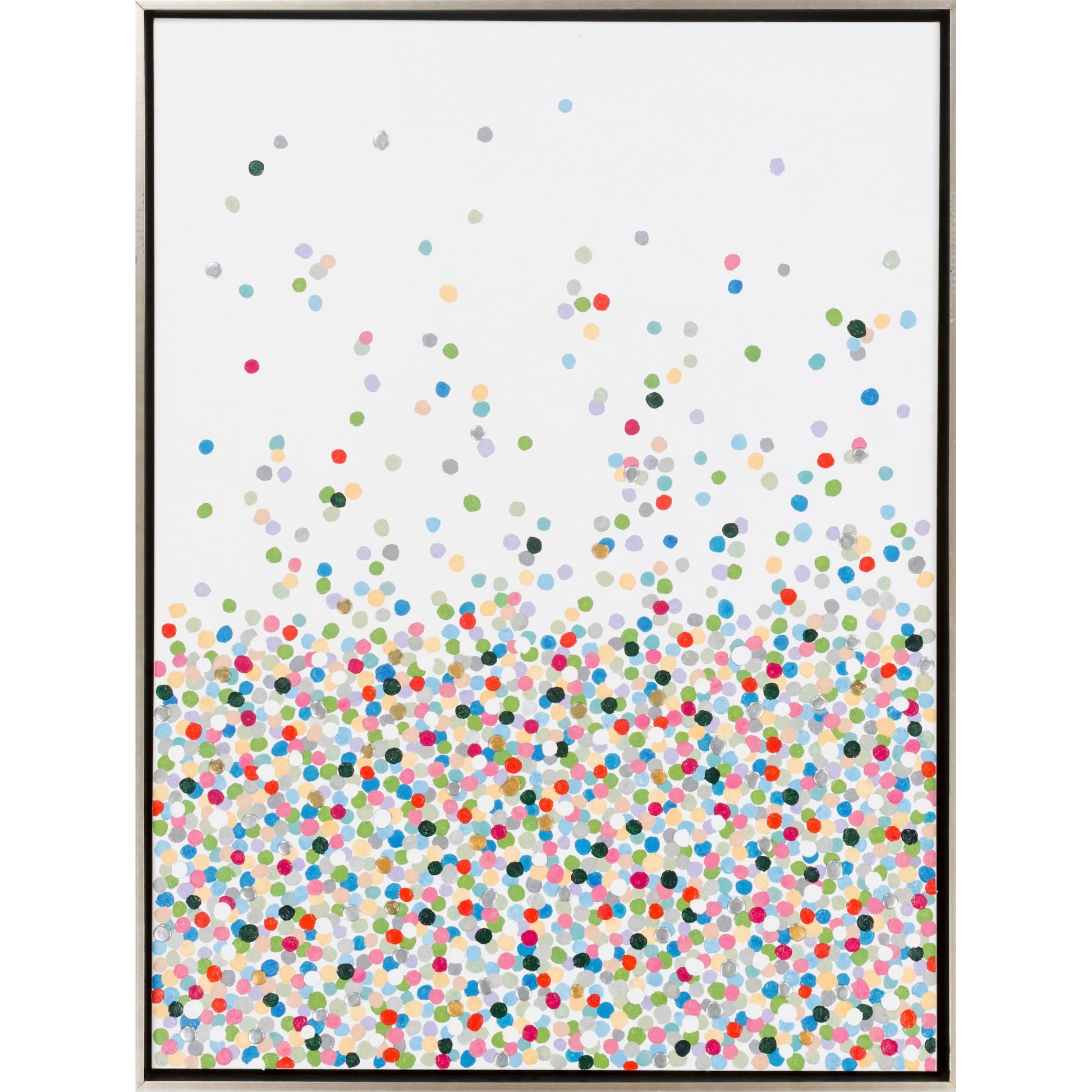 Confetti - 16689 by Surya in white and paintedhand painted. Made from polystyrene in a modern style.