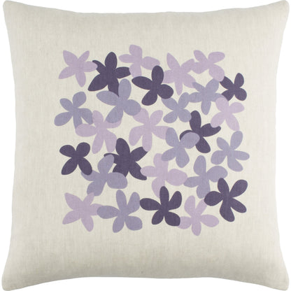 Little Flower Pillow - 30341 by Surya. Made from 55% linen, 45% cotton in a modern style.