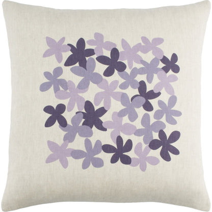 Little Flower Pillow - 30341 by Surya. Made from 55% linen, 45% cotton in a modern style.