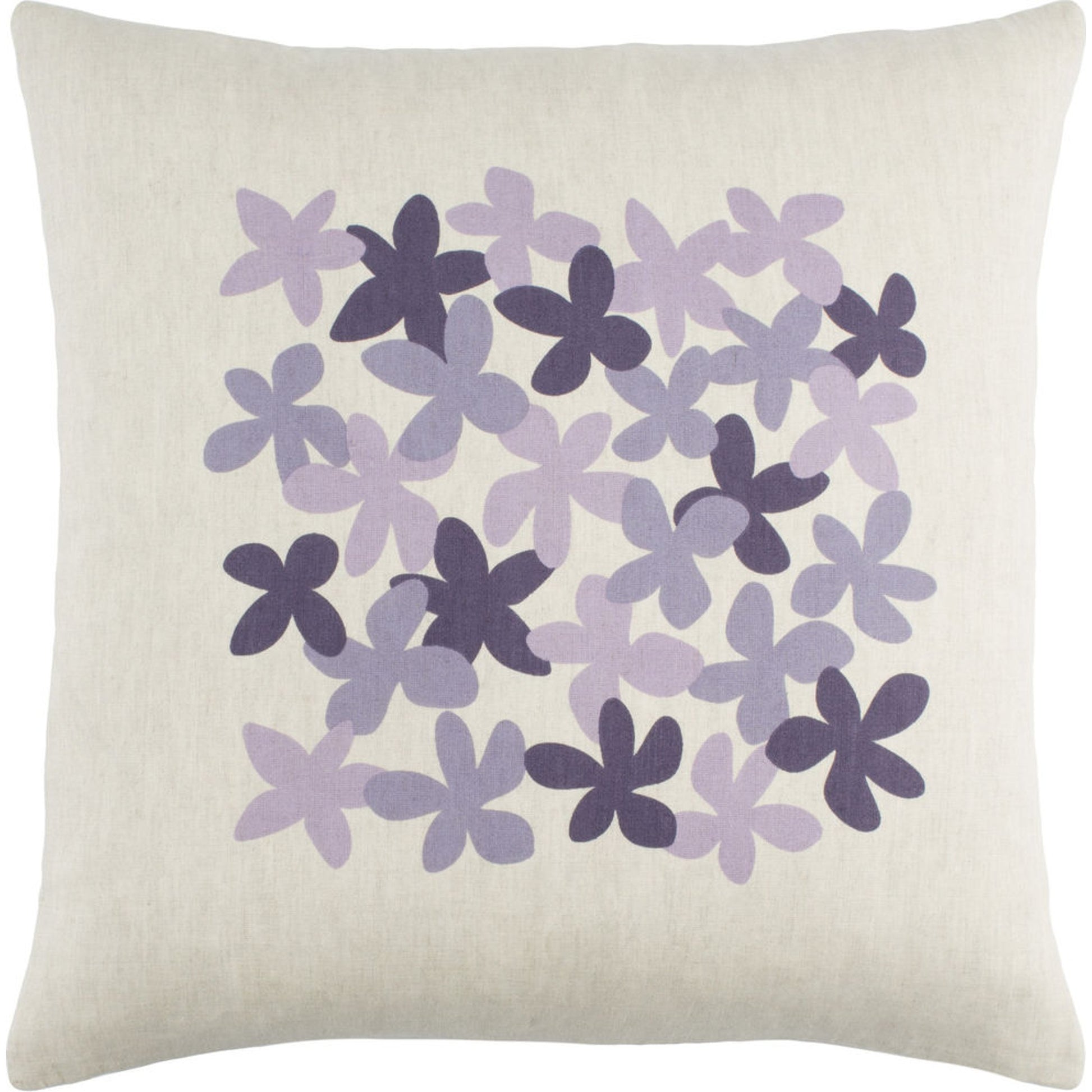 Little Flower Pillow - 30341 by Surya. Made from 55% linen, 45% cotton in a modern style.