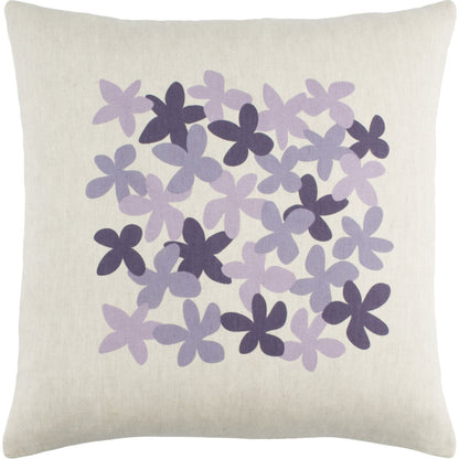 Little Flower Pillow - 30341 by Surya. Made from 55% linen, 45% cotton in a modern style.