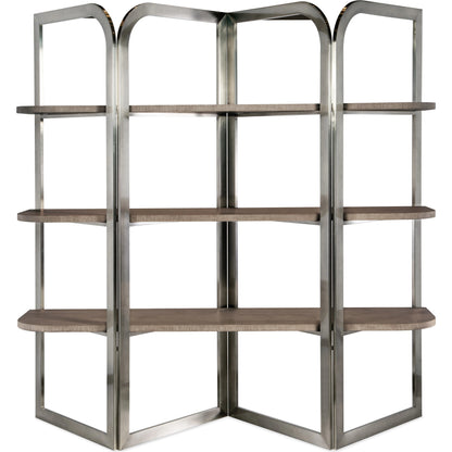 Modern Mood Etagere by Hooker Furniture. Made from oak veneers, metal in a modern style.