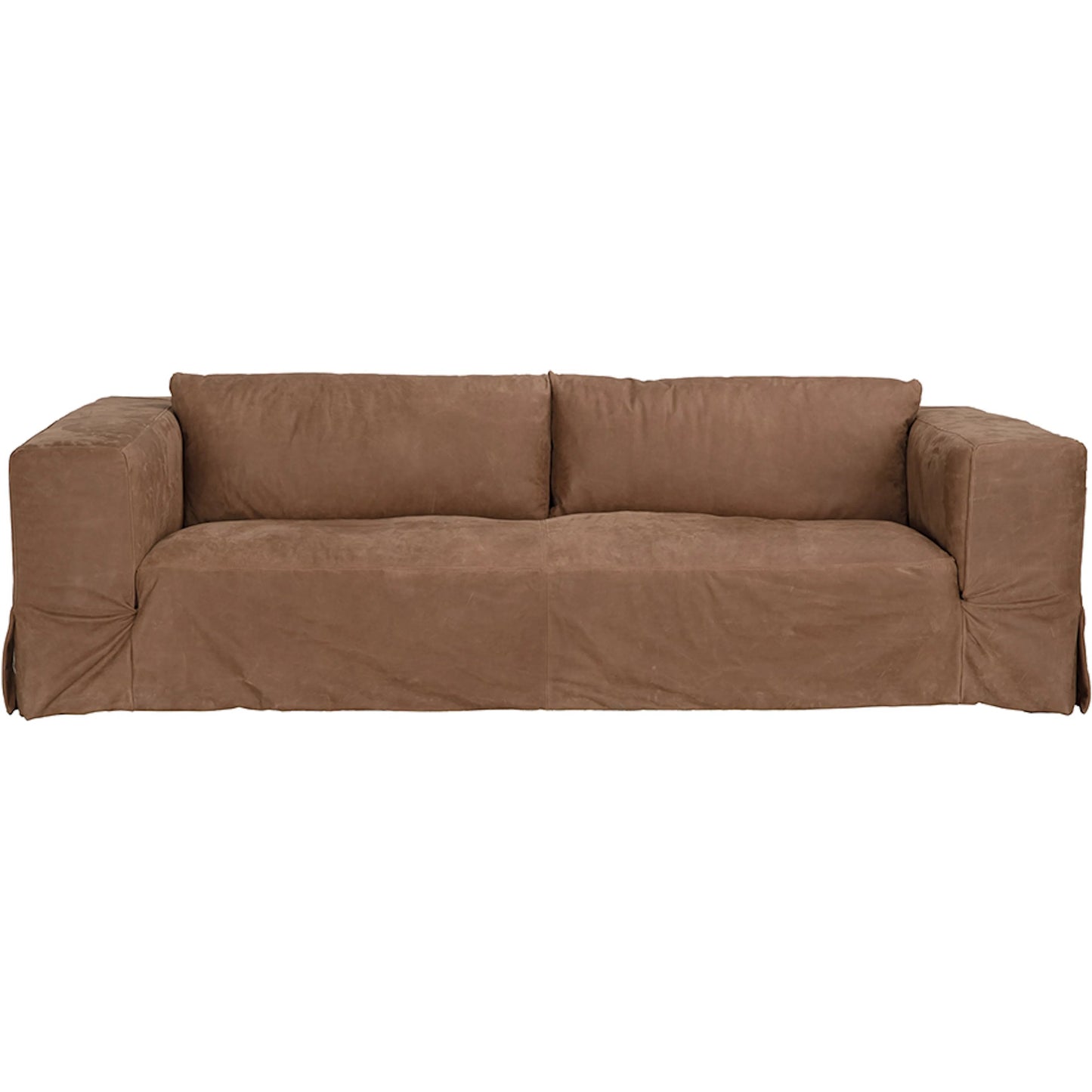 002 SI-2440901 | Additional Silo | Plato Sofa by Noir in orris brown. Made from leather in a traditional style.