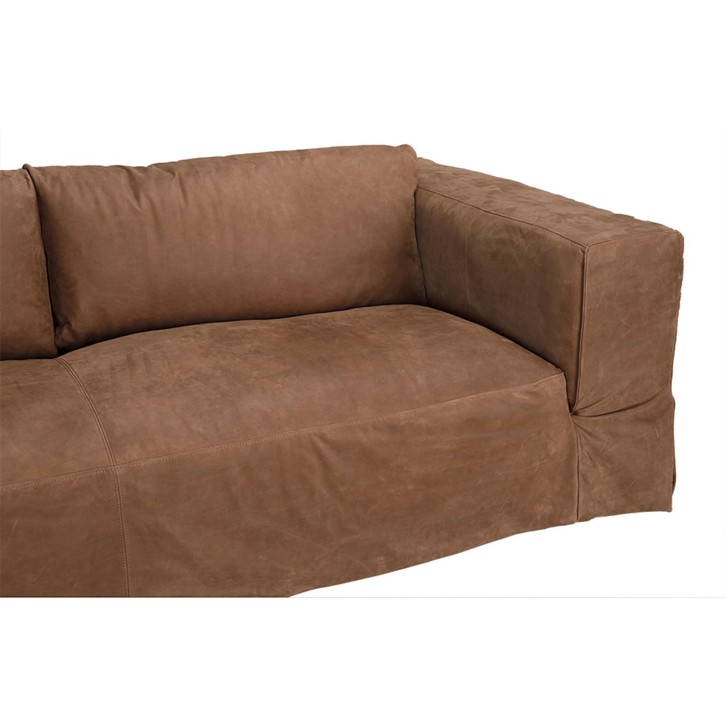 007 SI-2440901 | Additional Silo | Plato Sofa by Noir in orris brown. Made from leather in a traditional style.