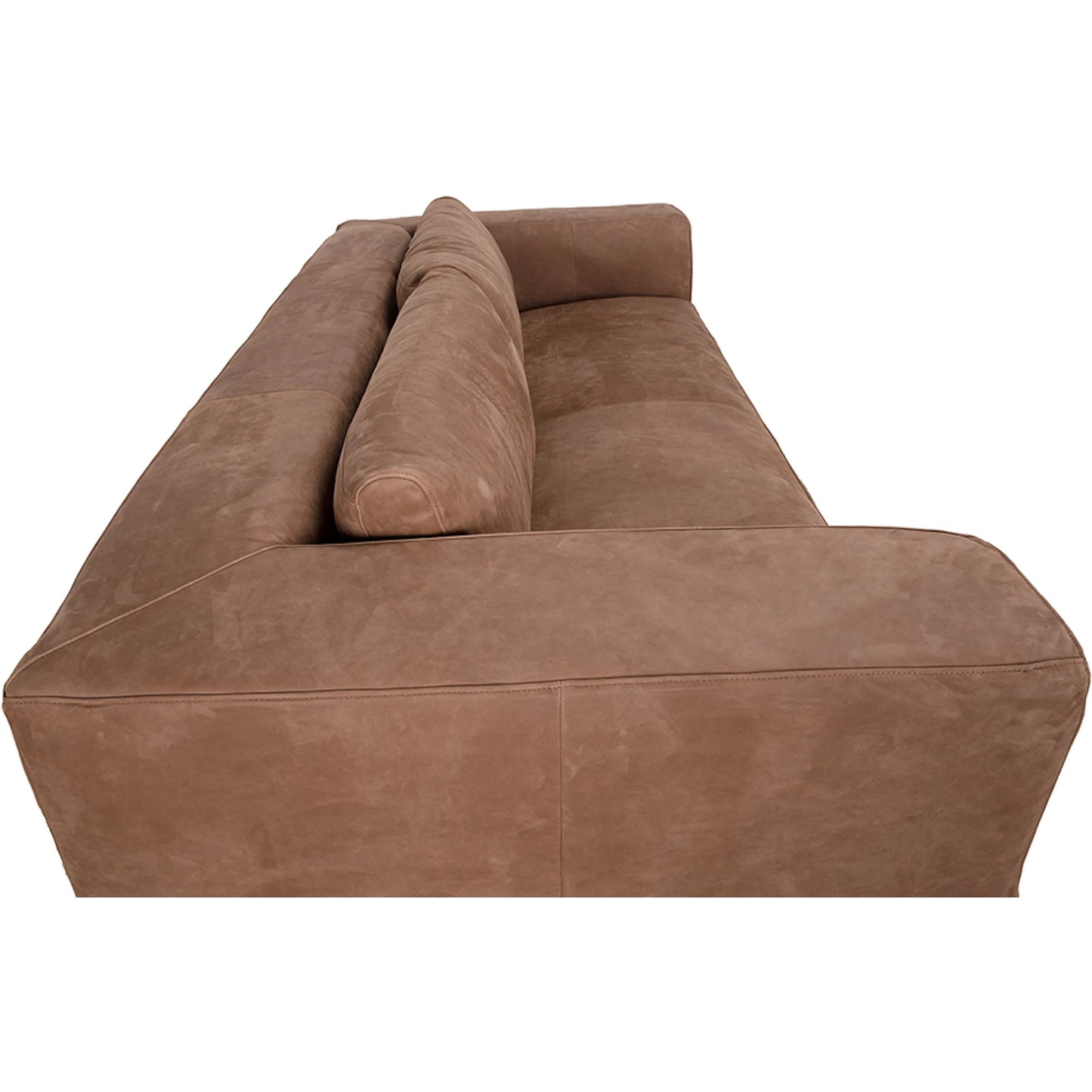004 SI-2440901 | Additional Silo | Plato Sofa by Noir in orris brown. Made from leather in a traditional style.