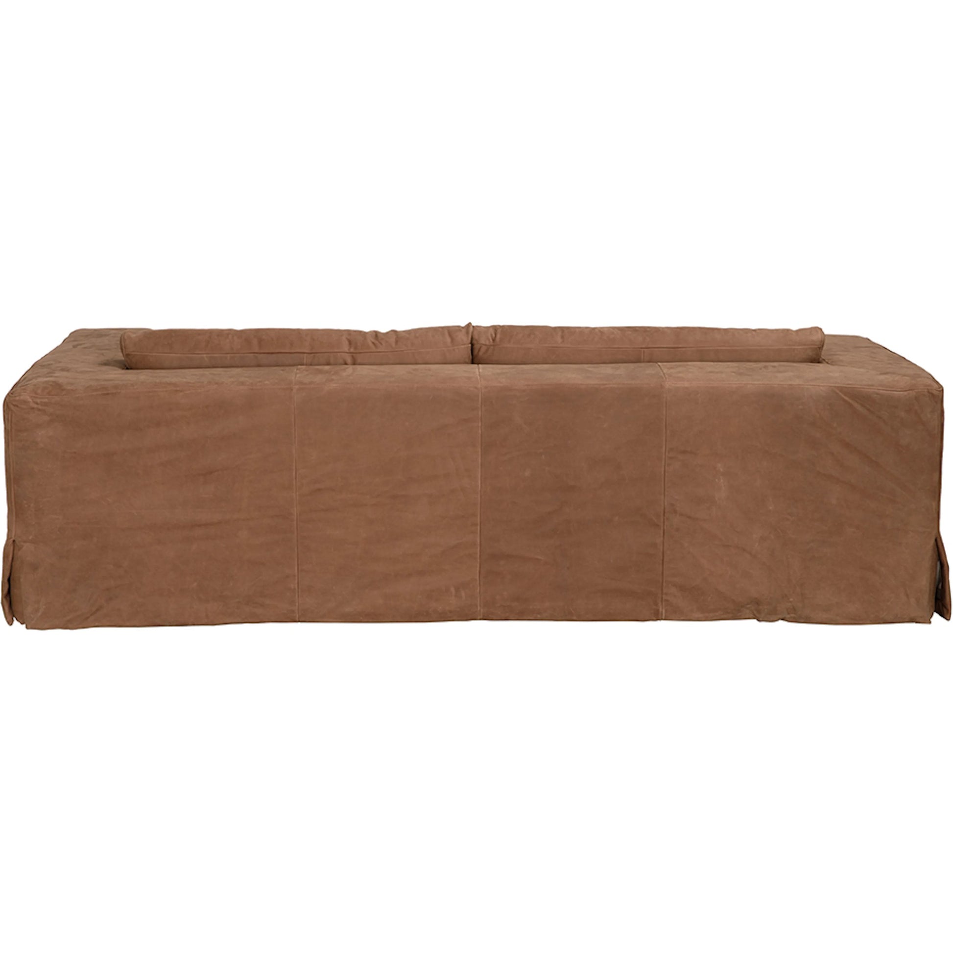 Plato Sofa by Noir in orris brown. Made from leather in a traditional style.