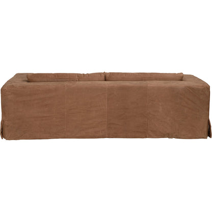 Plato Sofa by Noir in orris brown. Made from leather in a traditional style.