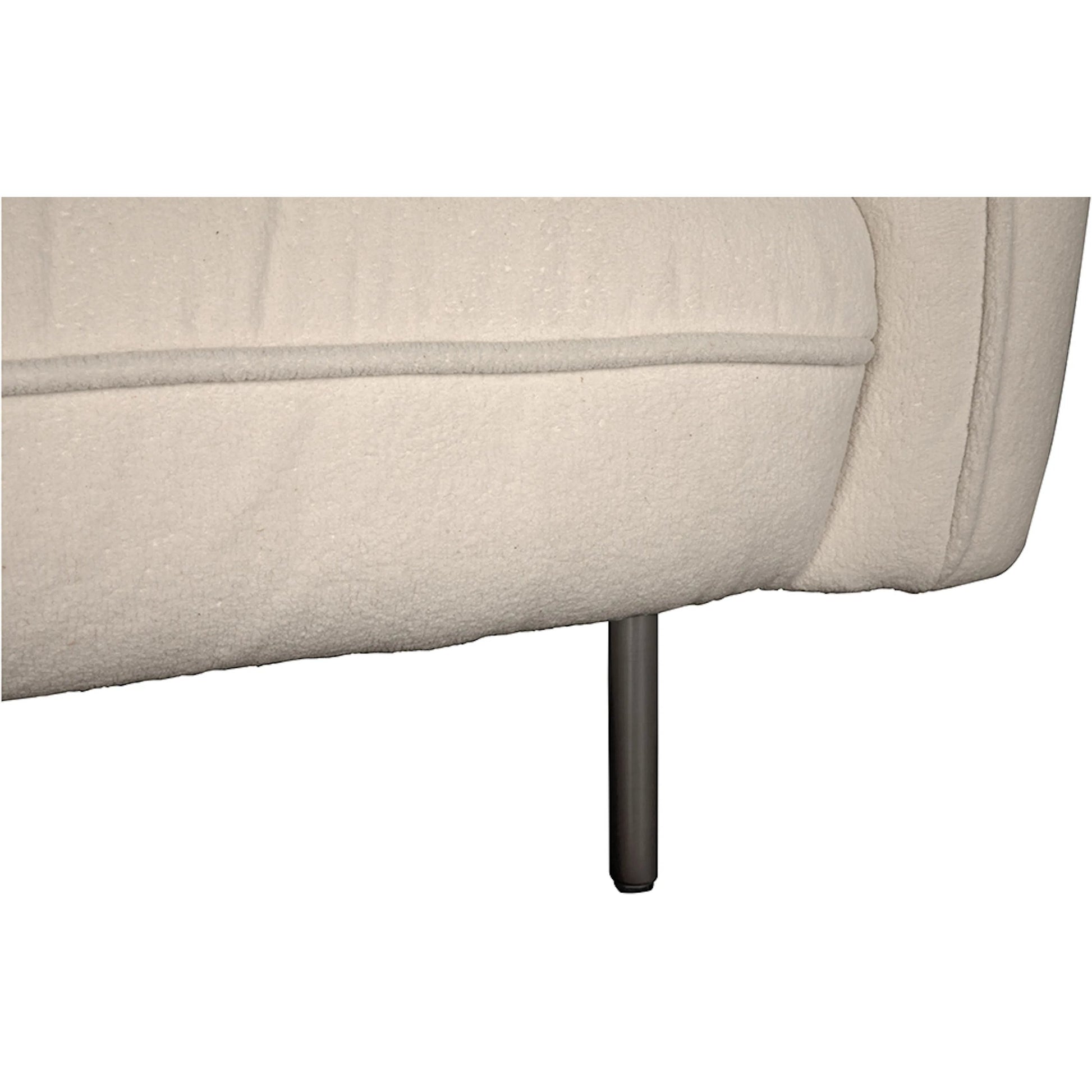 Franklin Sofa by Noir in off white. Made from iron grey powder coat, performance chenille fabric in a traditional style.