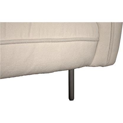Franklin Sofa by Noir in off white. Made from iron grey powder coat, performance chenille fabric in a traditional style.
