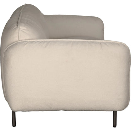 Franklin Sofa by Noir in off white. Made from iron grey powder coat, performance chenille fabric in a traditional style.