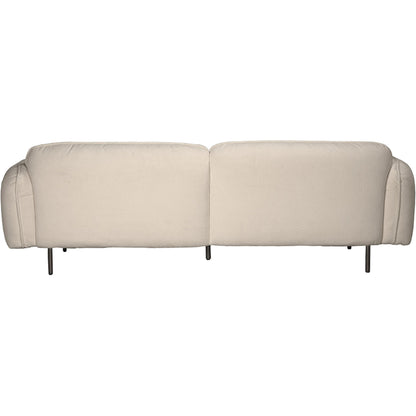 Franklin Sofa by Noir in off white. Made from iron grey powder coat, performance chenille fabric in a traditional style.
