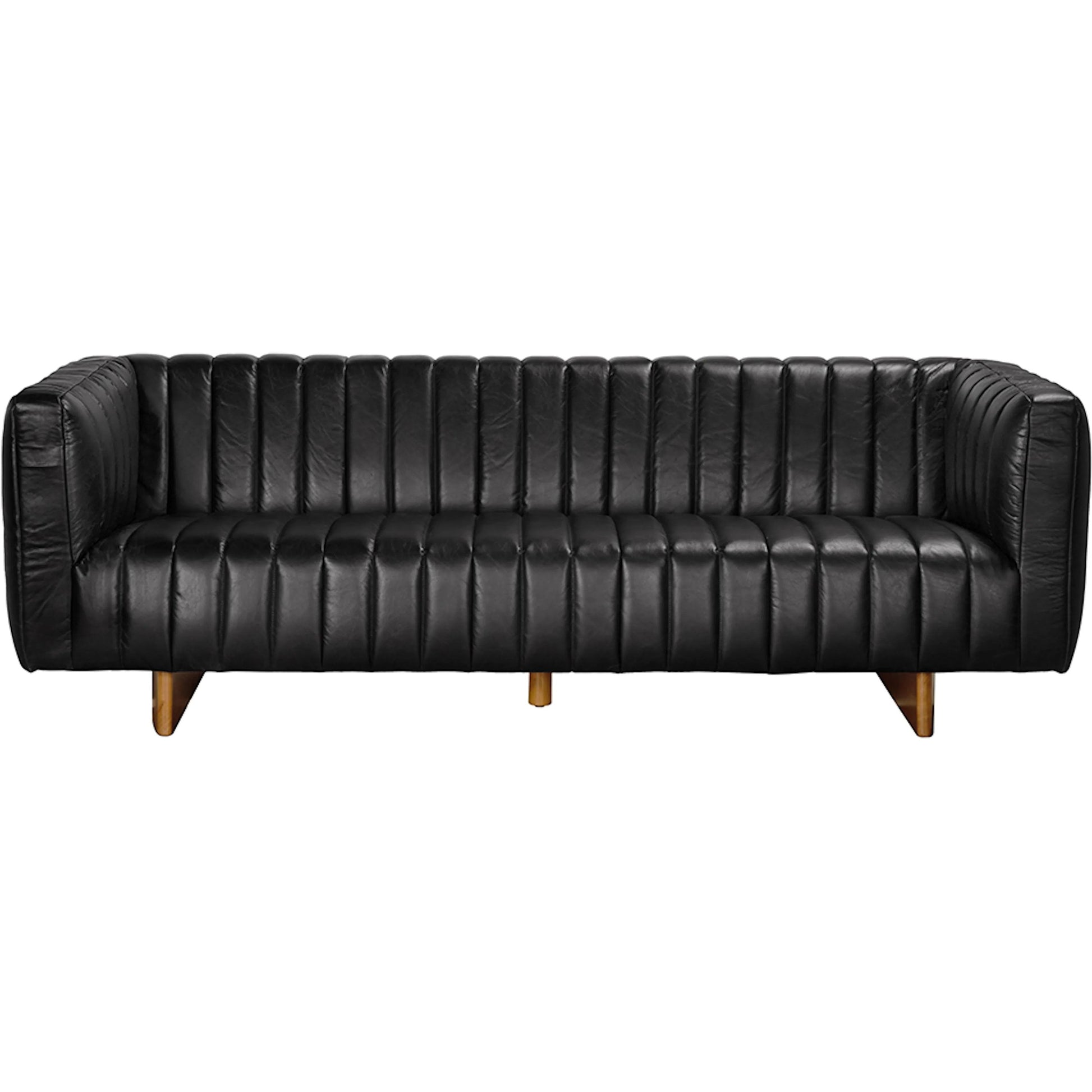 Khann Sofa by Noir. Made from leather, wood in a traditional style.