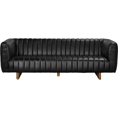 Khann Sofa by Noir. Made from leather, wood in a traditional style.