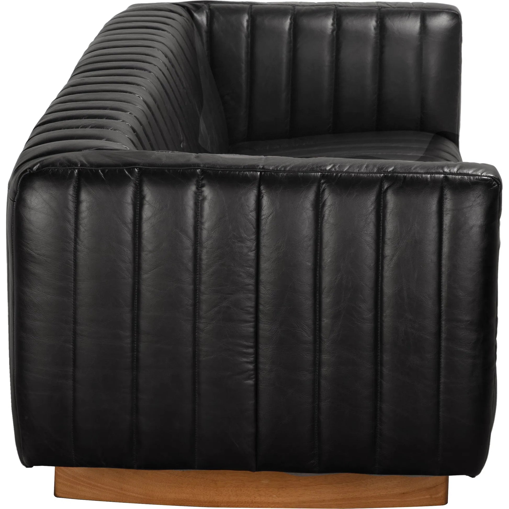 Khann Sofa by Noir. Made from leather, wood in a traditional style.