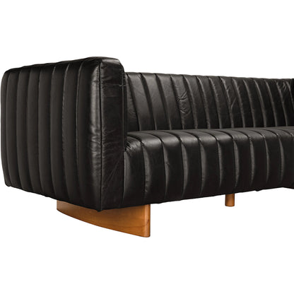 Khann Sofa by Noir. Made from leather, wood in a traditional style.
