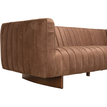 Khann Sofa by Noir. Made from leather, wood in a traditional style.