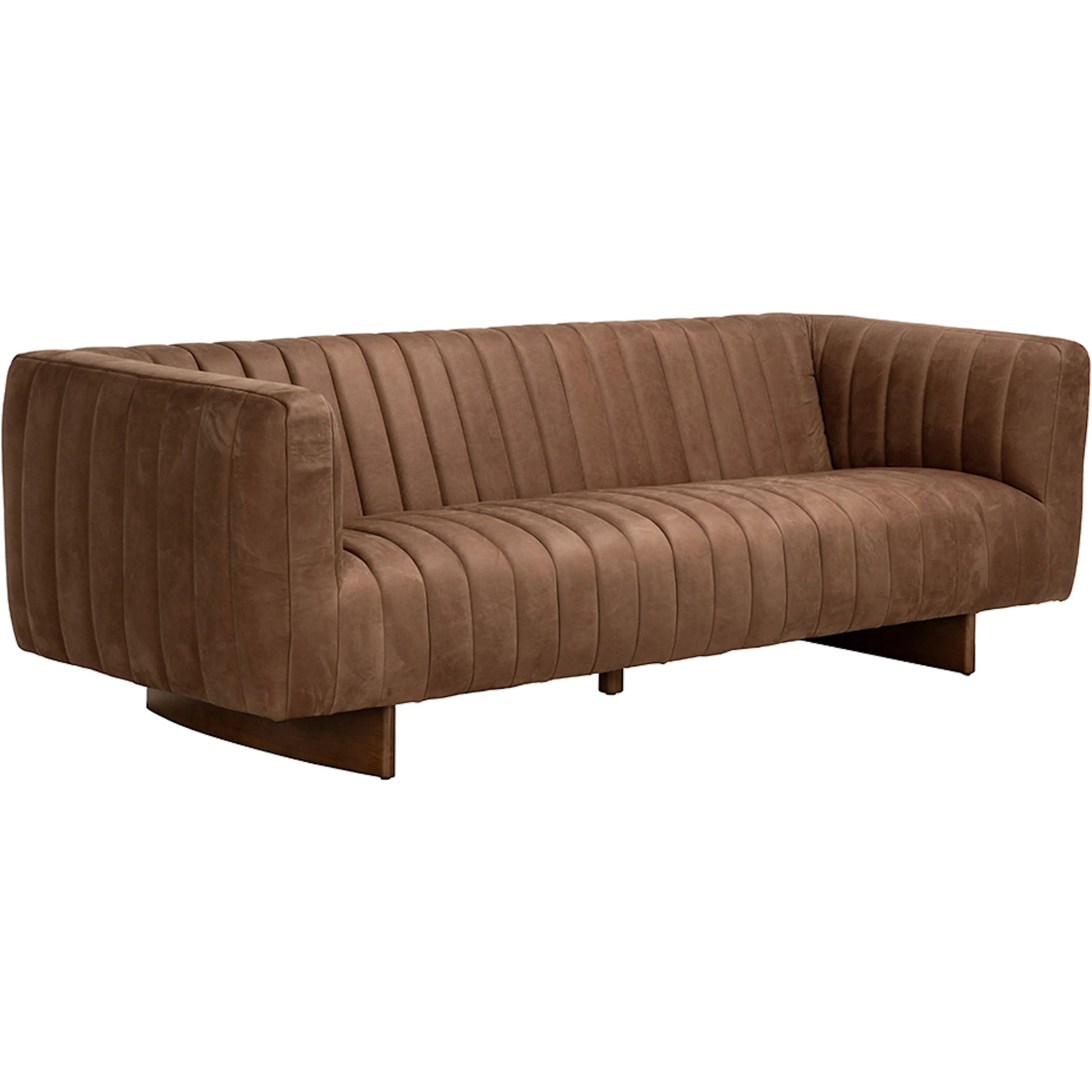 Khann Sofa by Noir. Made from leather, wood in a traditional style.