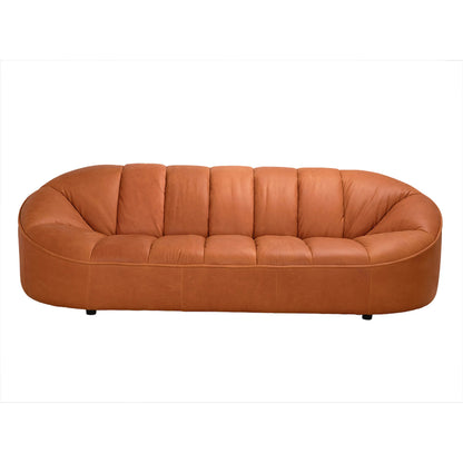 Amadeus Sofa by Noir in roman red leather. Made from leather, wood in a traditional style.