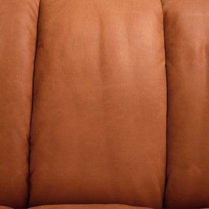 Amadeus Sofa by Noir in roman red leather. Made from leather, wood in a traditional style.