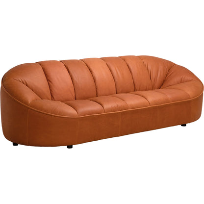 Amadeus Sofa by Noir in roman red leather. Made from leather, wood in a traditional style.