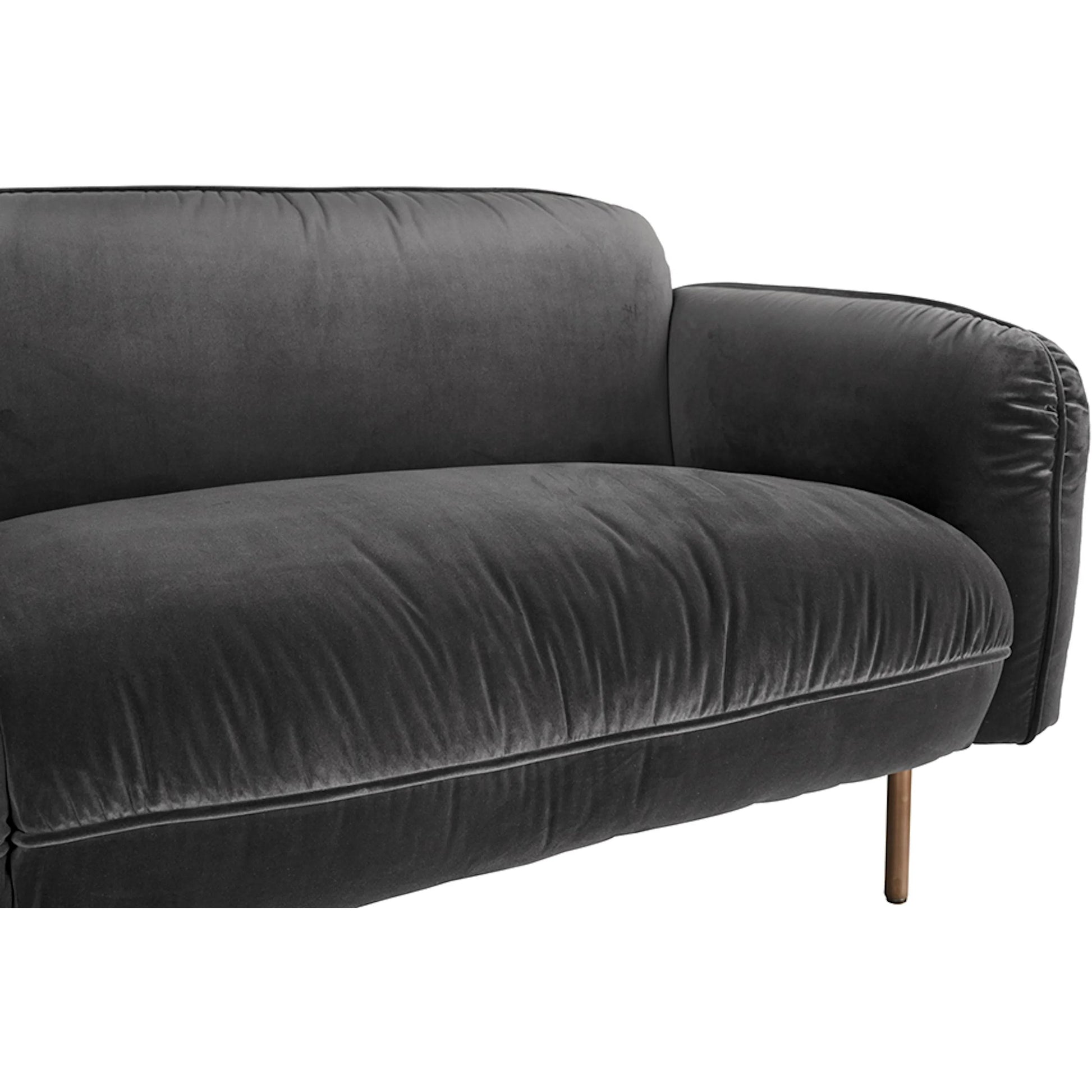 Franklin Sofa by Noir in off white. Made from iron grey powder coat, performance chenille fabric in a traditional style.