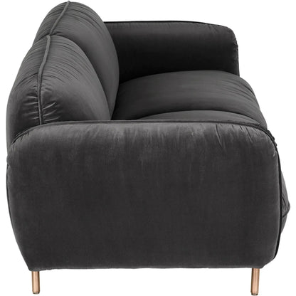 Franklin Sofa by Noir in off white. Made from iron grey powder coat, performance chenille fabric in a traditional style.