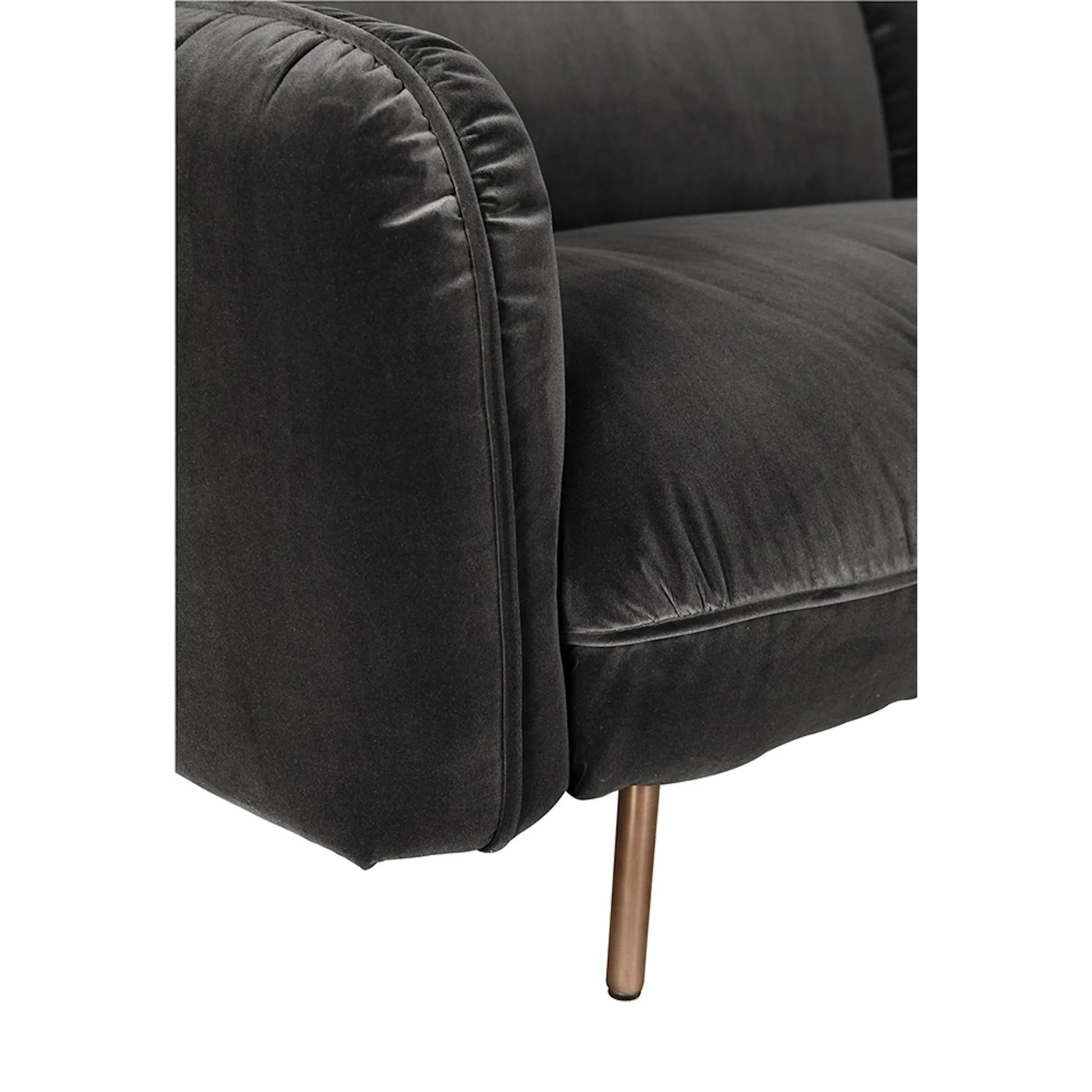 Franklin Sofa by Noir in off white. Made from iron grey powder coat, performance chenille fabric in a traditional style.