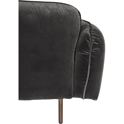 Franklin Sofa by Noir in off white. Made from iron grey powder coat, performance chenille fabric in a traditional style.