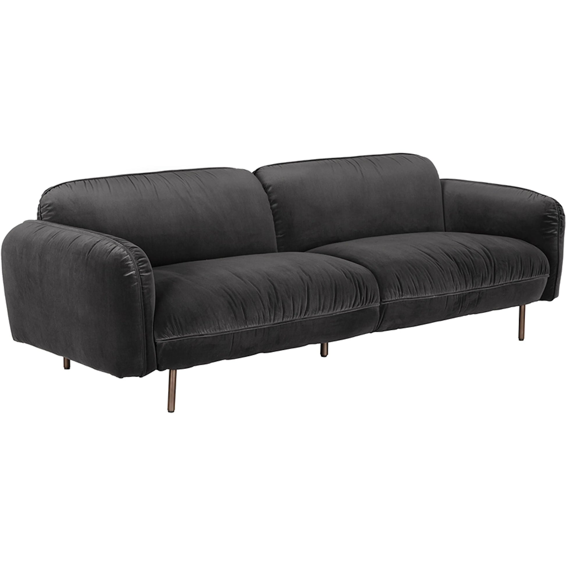 Franklin Sofa by Noir in off white. Made from iron grey powder coat, performance chenille fabric in a traditional style.