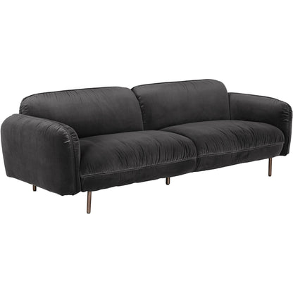 Franklin Sofa by Noir in off white. Made from iron grey powder coat, performance chenille fabric in a traditional style.