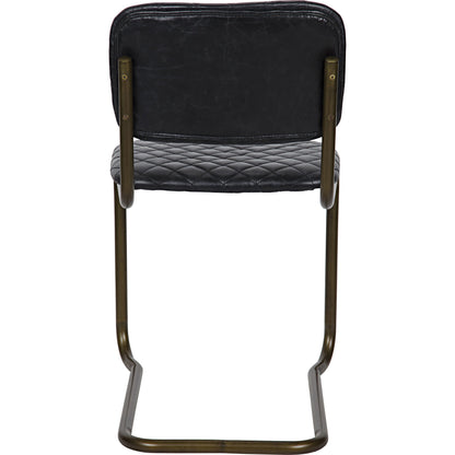 0037 Dining Chair by Noir in metal, leather. Made from metal, leather in a transitional style.