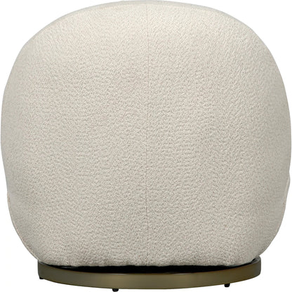 Artemis Chair by Noir in antique brass, off white. Made from metal and polyester in a modern style.