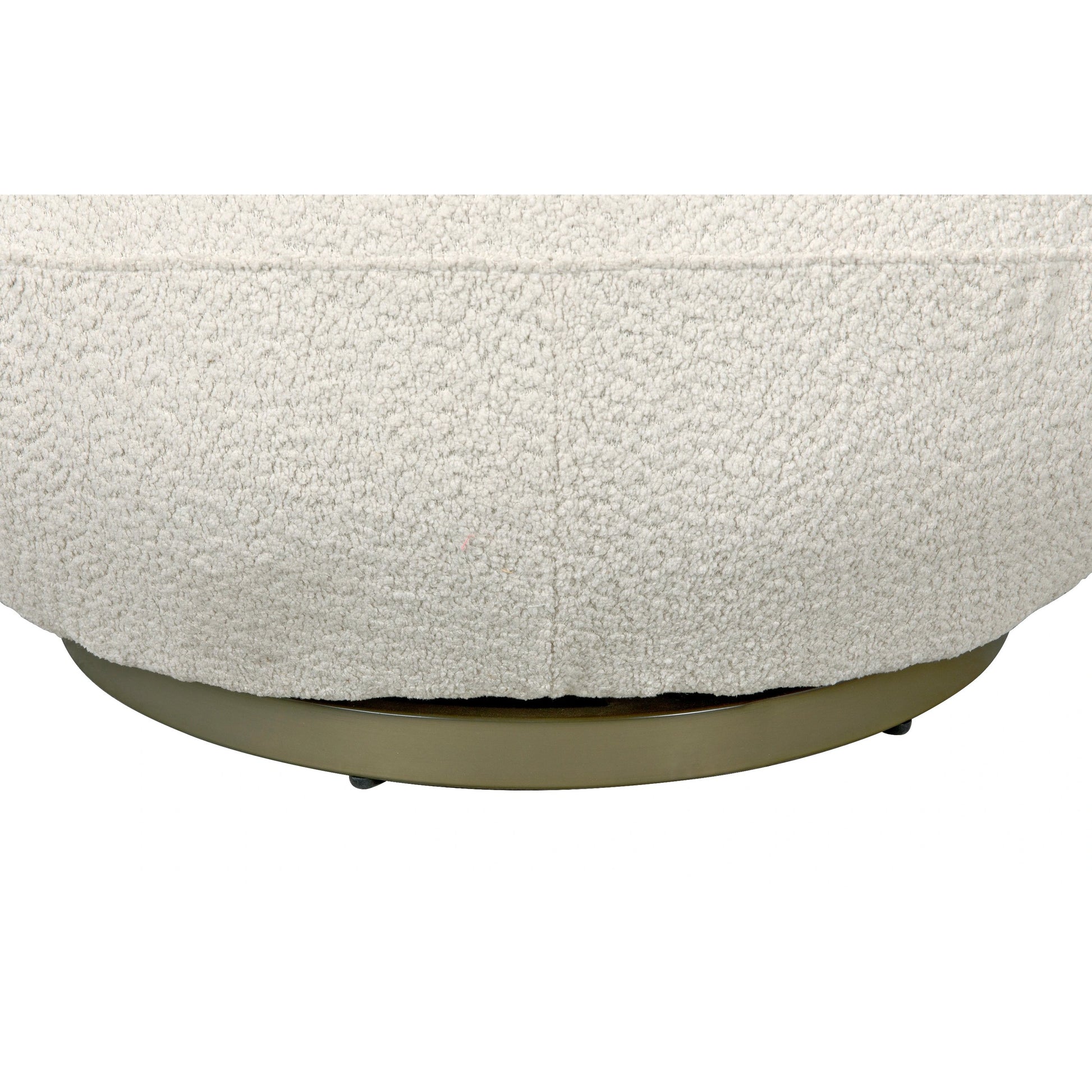 Artemis Chair by Noir in antique brass, off white. Made from metal and polyester in a modern style.