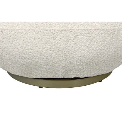 Artemis Chair by Noir in antique brass, off white. Made from metal and polyester in a modern style.