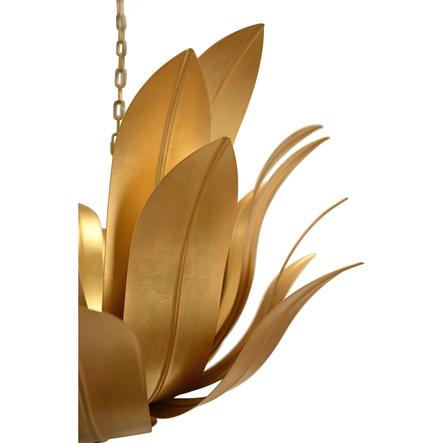 003 SI-2538655 | Closeup | Leander Leaf Blossom Chandelier by Worlds Away. Made from unique in a unique style.