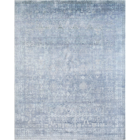 Lille Rug - 516376 by Surya in slate, metallic - silver, light silver. Made from face: 100% viscose, warp: 100% cotton in a unique style.