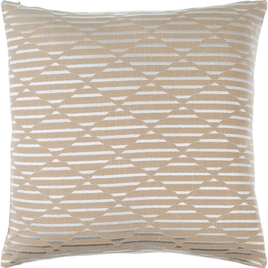 Merle Pillow - 488456 by Surya in slate grey taupe, off-white, ash, sage. Made from front: 100% cotton, back: 100% cotton in a modern style.