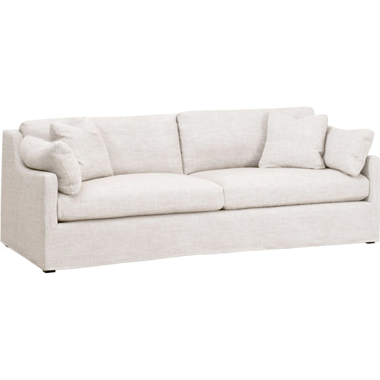 Lena Slope Arm Slipcover Sofa by Essentials For Living in light beige, espresso. Made from solid birch wood, mdf, plywood in a modern style.