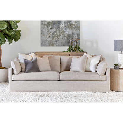 Lena Slope Arm Slipcover Sofa by Essentials For Living in light beige, espresso. Made from solid birch wood, mdf, plywood in a modern style.