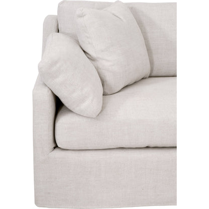 Lena Sofa by Essentials For Living in espresso, bisque. Made from solid birch wood, mdf, plywood, 55% linen, 45% polyester fabric, foam, down blend in a modern style.